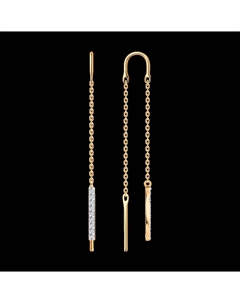 Серьги из золота с фианитами Sokolov