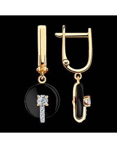 Серьги из золота с агатами и фианитами Sokolov