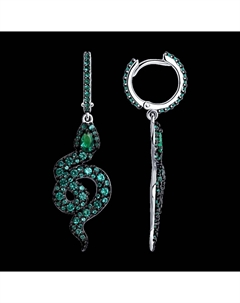 Серьги из серебра с фианитами Sokolov