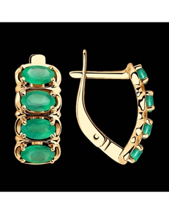 Серьги из золота с агатами Sokolov