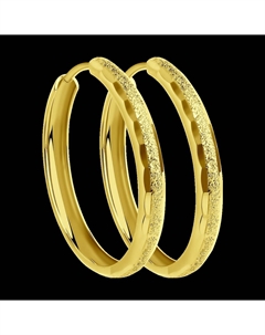 Серьги из желтого золота с алмазной гранью Sokolov