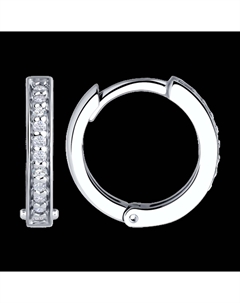 Серьги из серебра с фианитами Sokolov