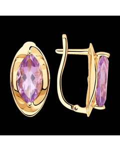 Серьги из золота с аметистами Sokolov