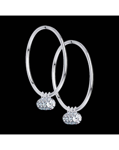 Серьги из серебра с фианитами Sokolov