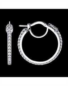 Серьги из серебра с фианитами Sokolov