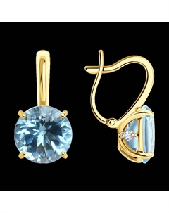 Серьги из желтого золота с топазами и фианитами Sokolov