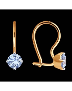 Серьги из золота с голубыми фианитами Sokolov