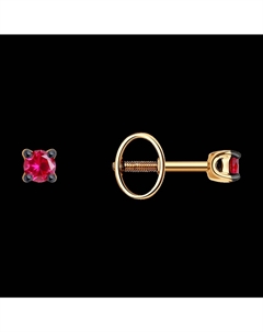 Серьги из золота с корундами Sokolov