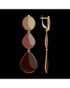 Серьги из золочёного серебра с эмалью Sokolov