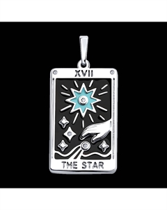 Подвеска из серебра с фианитами и эмалью Sokolov