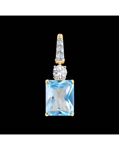 Подвеска из золота с топазом и фианитами Sokolov