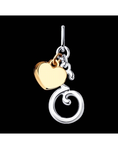 Подвеска-буква из золочёного серебра Sokolov