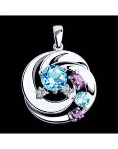 Подвеска из серебра с миксом камней Sokolov