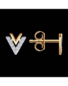 Серьги из золота с фианитами Sokolov