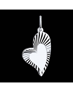 Подвеска из серебра с алмазной гранью Sokolov