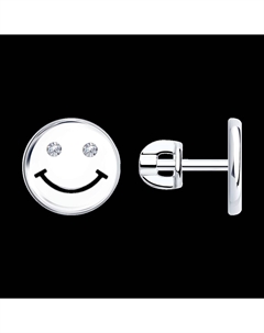 Серьги из серебра с фианитами Sokolov