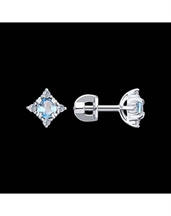 Серьги из серебра с топазами и фианитами Sokolov