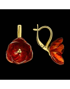 Серьги из золочёного серебра с эмалью Sokolov