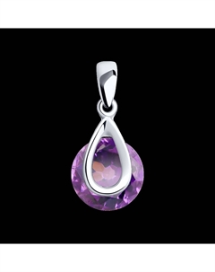 Подвеска из серебра с сиреневым ситаллом Sokolov