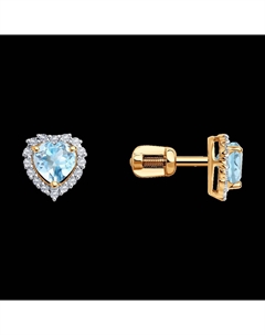 Серьги из золота с топазами и фианитами Sokolov