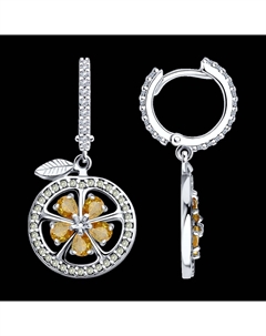 Серьги из серебра с фианитами Sokolov