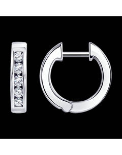 Серьги из белого золота с бриллиантами Sokolov