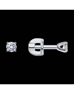 Серьги из белого золота с бриллиантами Sokolov