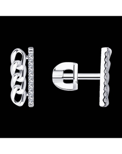 Серьги из белого золота с бриллиантами Sokolov