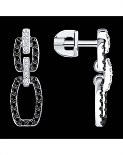 Серьги из белого золота с бриллиантами Sokolov