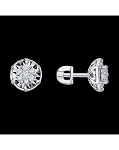 Серьги из белого золота с бриллиантами Sokolov