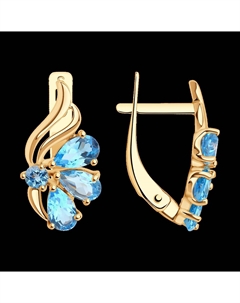 Серьги из золота с голубыми топазами Sokolov