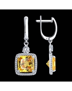 Серьги из серебра с фианитами Sokolov