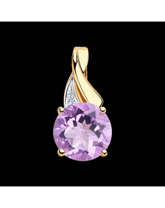 Подвеска из золота с аметистом и фианитами Sokolov