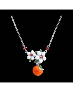 Колье из серебра с фианитами и эмалью Sokolov