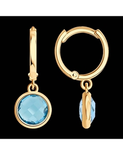 Серьги из золота с лондон топазами Sokolov