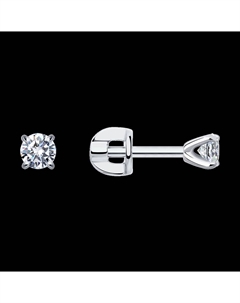 Серьги из белого золота с бриллиантами Sokolov