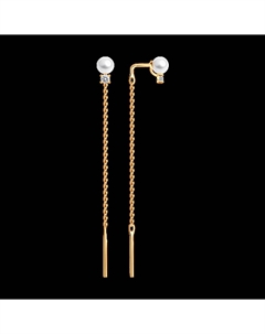 Серьги из золота с жемчугом и фианитами Sokolov