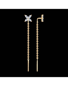 Серьги из золочёного серебра с фианитами Sokolov