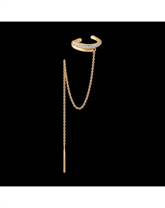 Серьга из золота с фианитами Sokolov