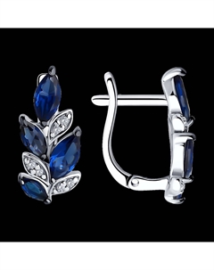 Серьги из серебра с фианитами Sokolov