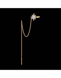 Серьга из золота с фианитами Sokolov