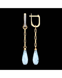 Серьги из золота с бриллиантами и топазами Sokolov