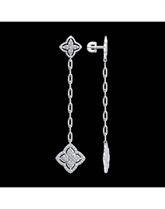 Серьги из серебра с фианитами Sokolov