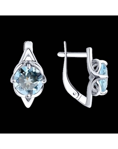 Серьги из серебра с топазами Sokolov