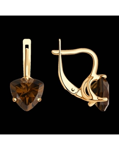 Серьги из золота с раухтопазами Sokolov