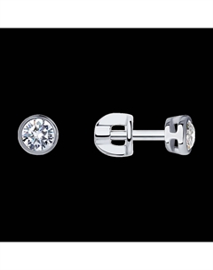 Серьги из белого золота с бриллиантами Sokolov