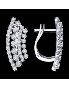 Серьги из белого золота с бриллиантами Sokolov