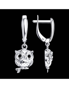 Серьги из серебра с фианитами Sokolov