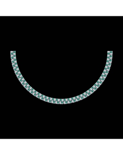 Колье из белого золота с бриллиантами и изумрудами Sokolov