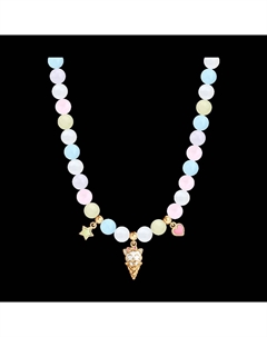 Колье из золочёного серебра с кварцитом и эмалью Sokolov